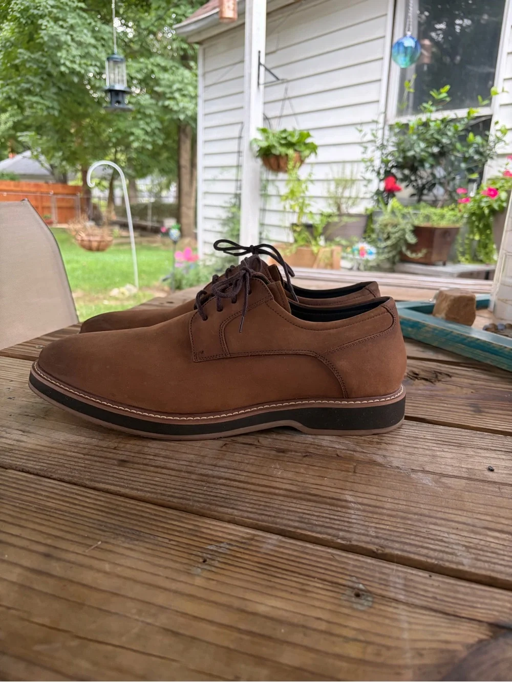 Joseph Abboud Men's Brown Nubuck Derby Shoes